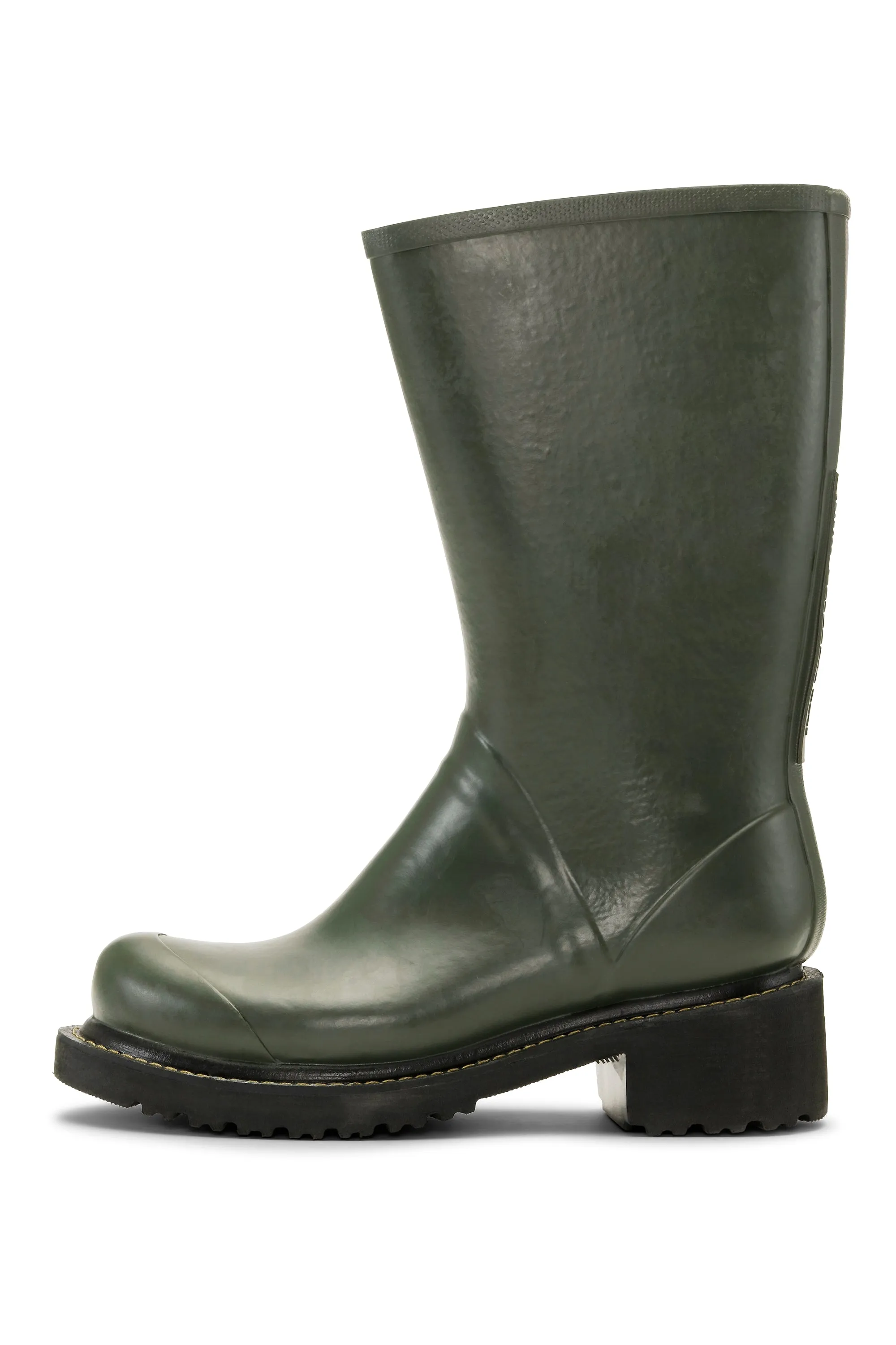 3/4 Rubber Boots With Zip - Army