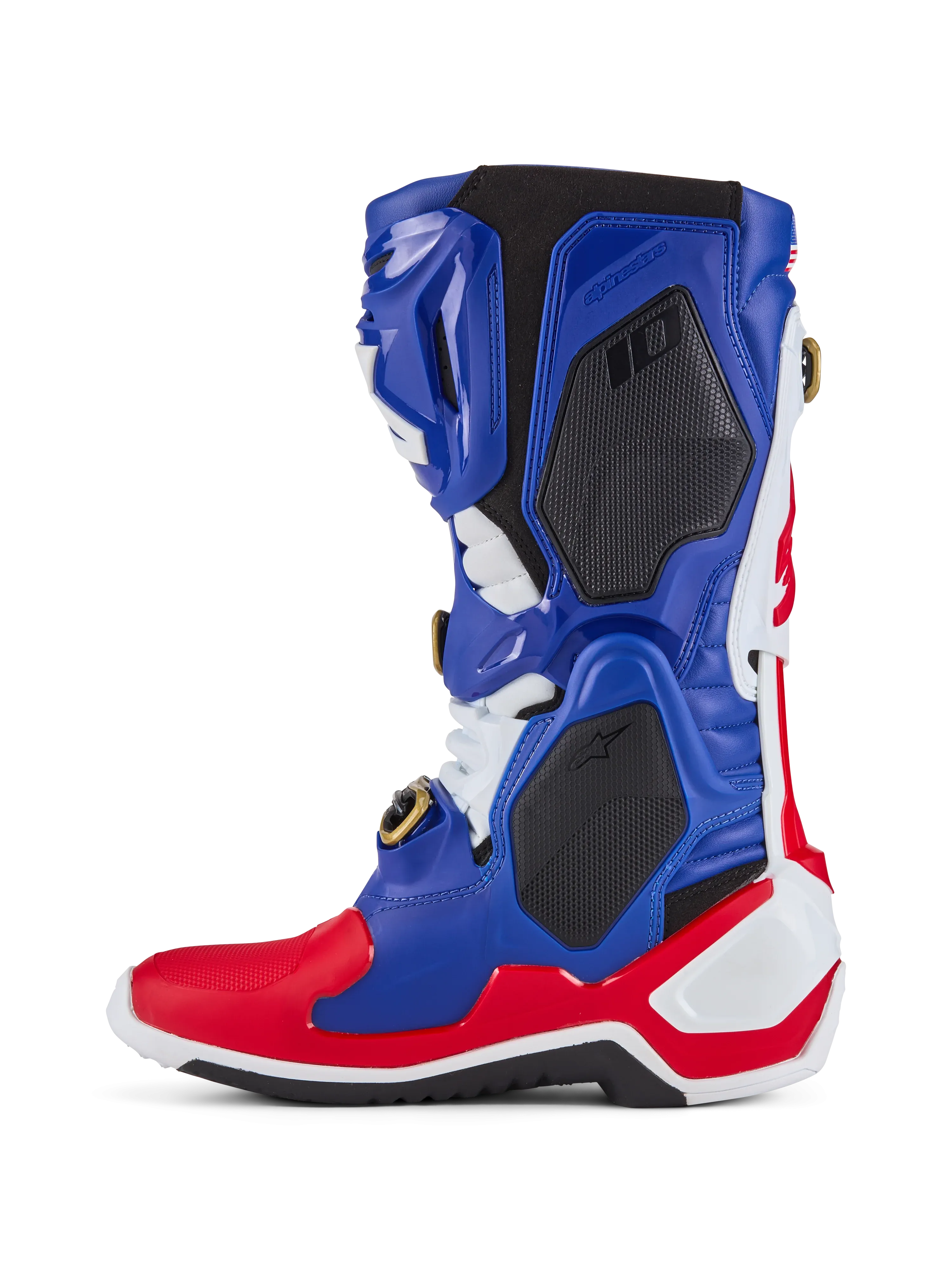 Alpinestars Tech 10 Union LE Boots - Bright Red/Dark Blue/White