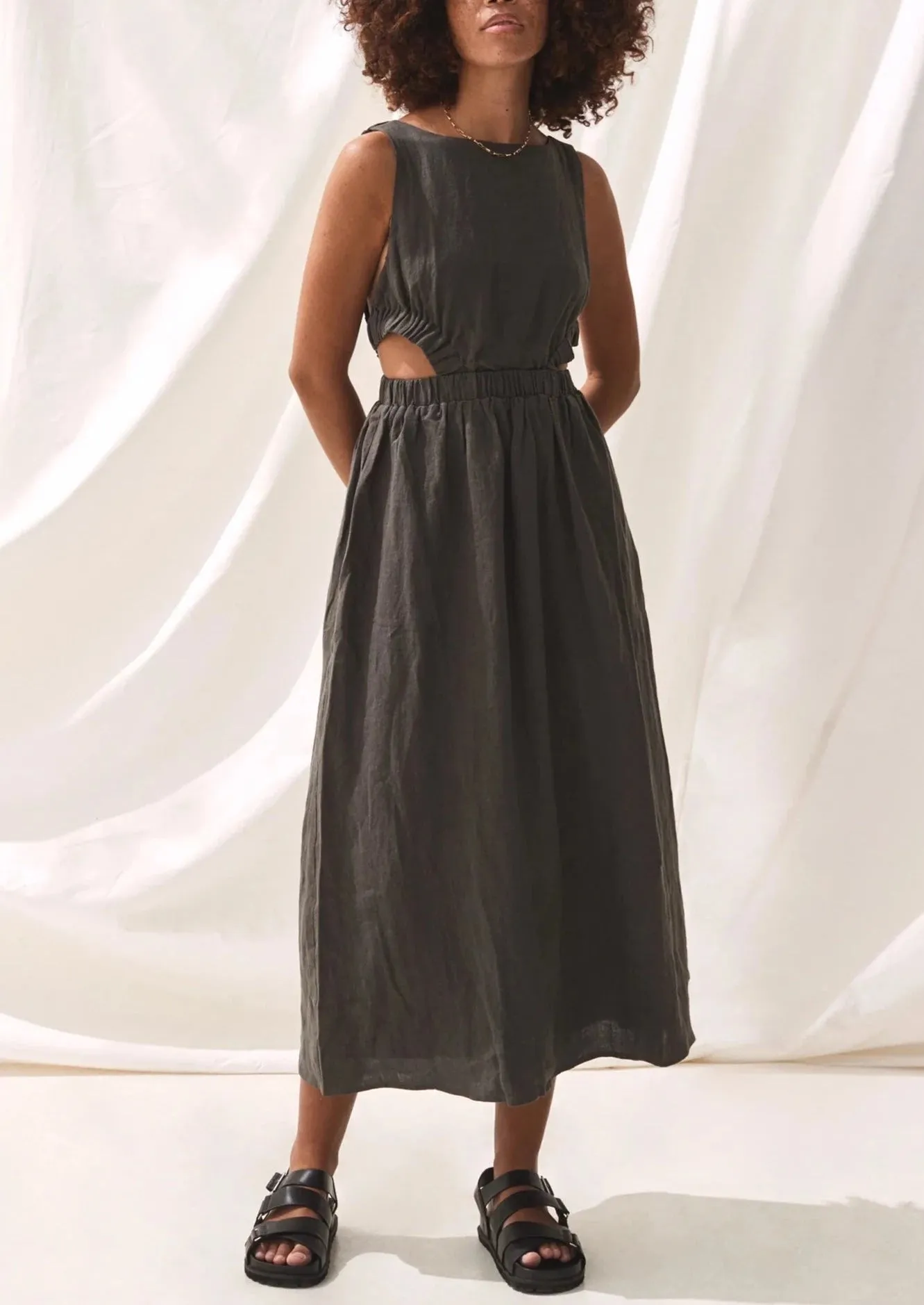 Anzola Dress - Charcoal