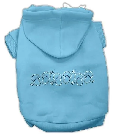 Beach Sandals Rhinestone Hoodies Baby Blue XL (16)