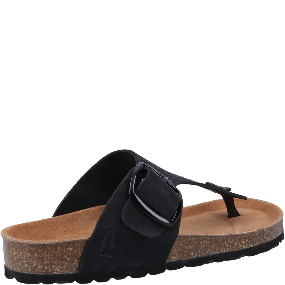 Black Billie Toepost Sandals