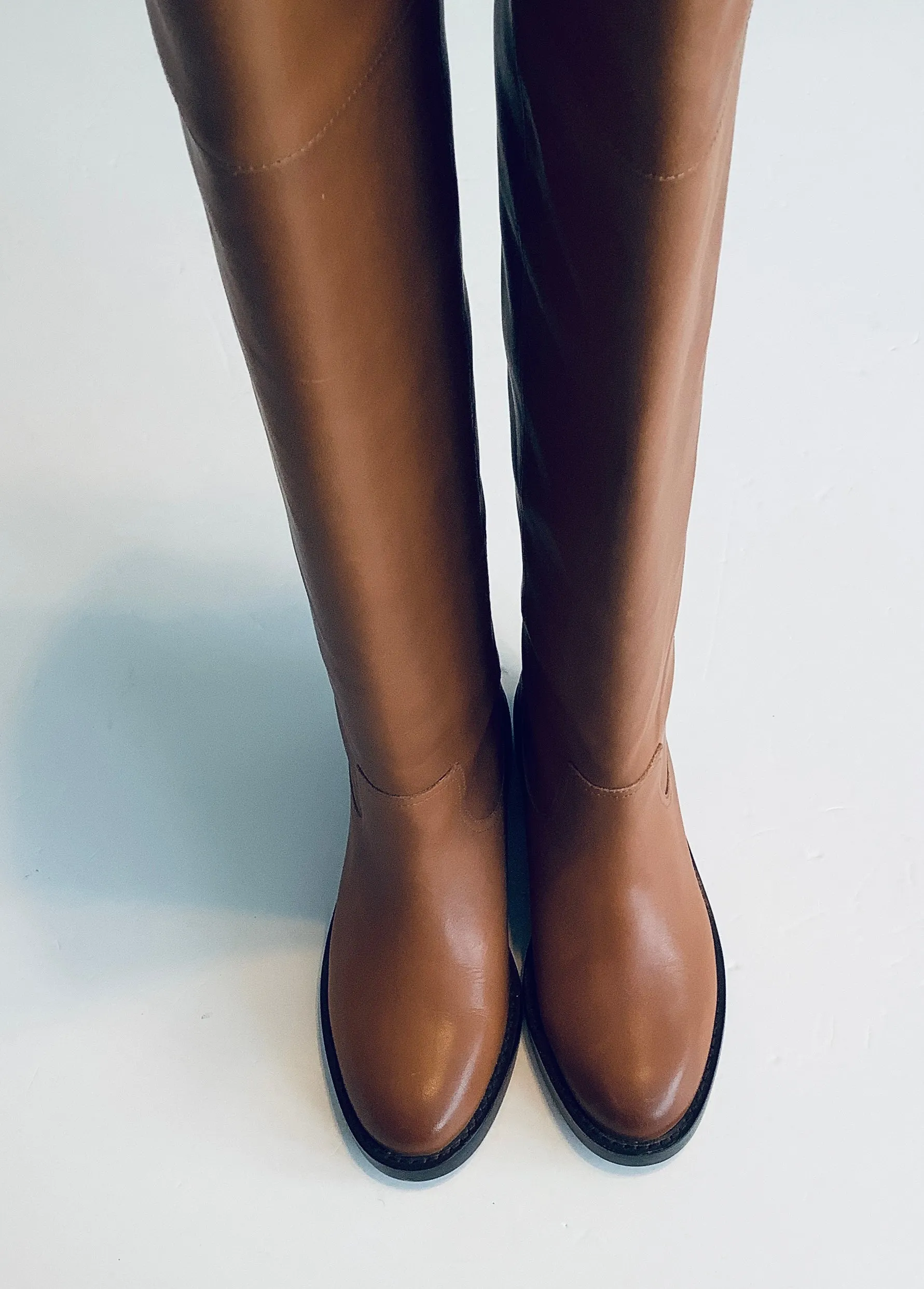 Boots Over-the-knee Flats By J. Crew In Bronze, Size: 5