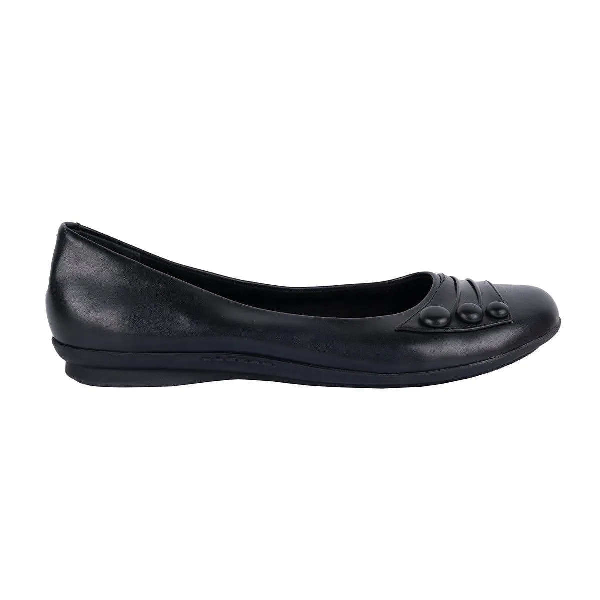 Cliffs By White Mountain Habit Ballerinas Leather Black Colour For Women