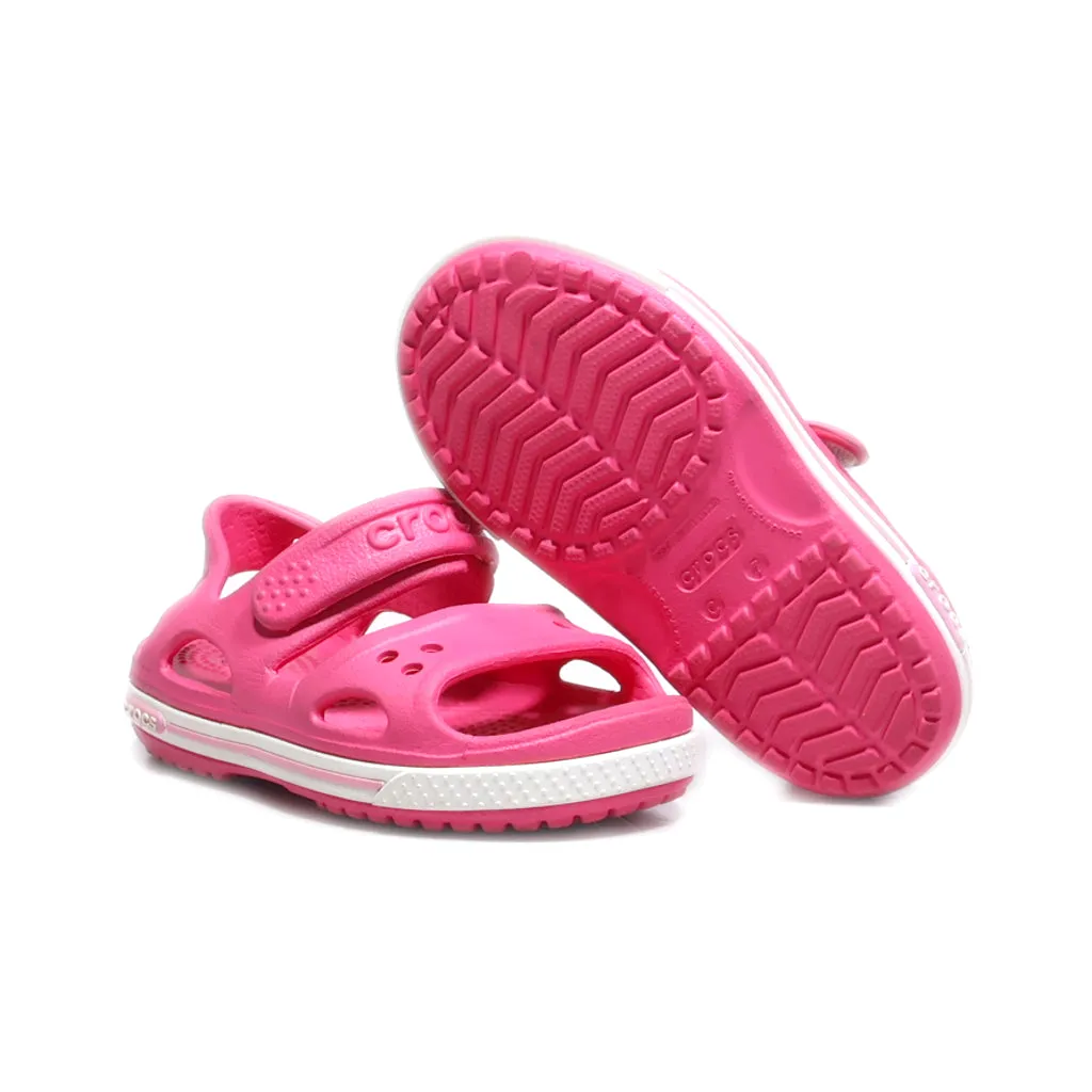 Crocs Crocband Ii Flat Sandals Rubber Pink Colour For Kids