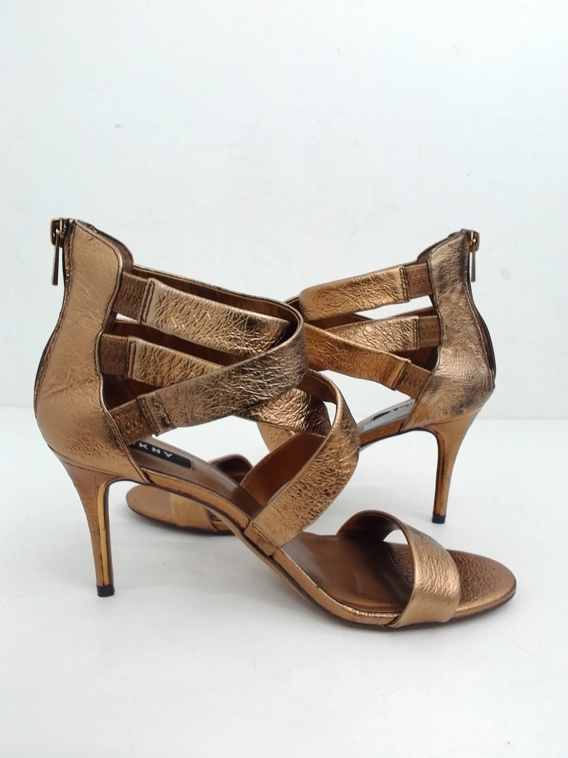 DKNY Women's  Dress Heel Bronze Sandals Size 10 M