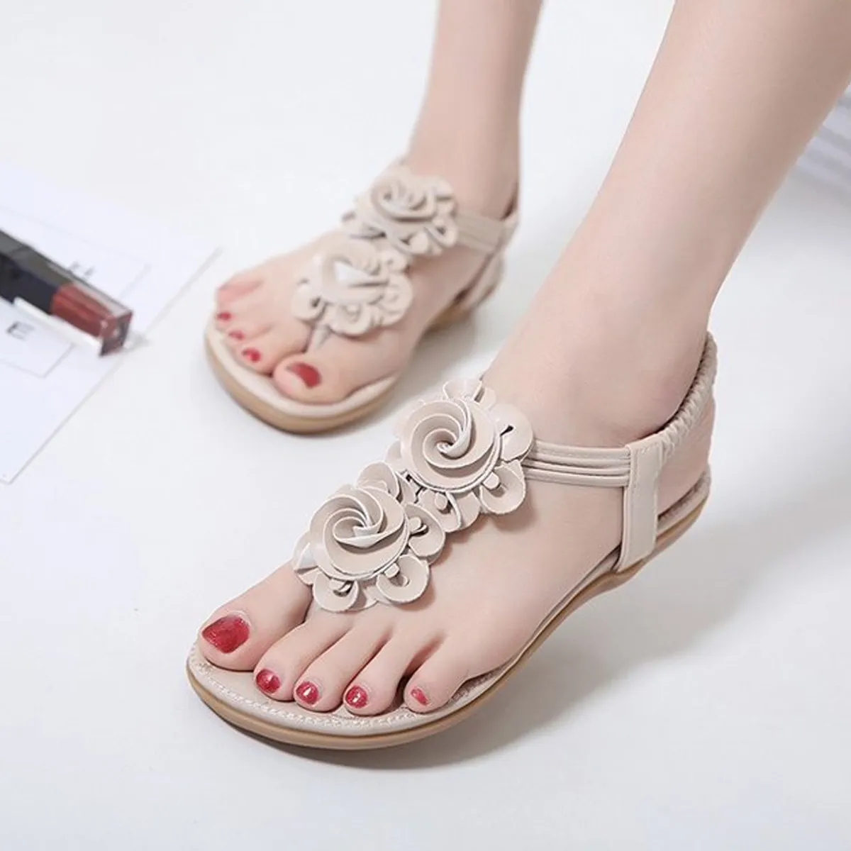 Flower Casual Beach Female Flat Sandals