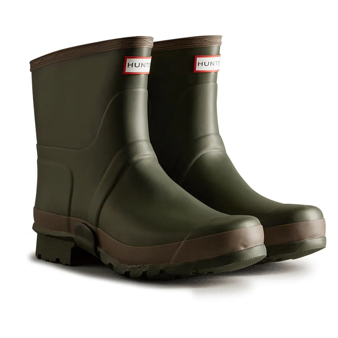 Gardener Short Wellington Boots - Dark Olive/Clay by Hunter