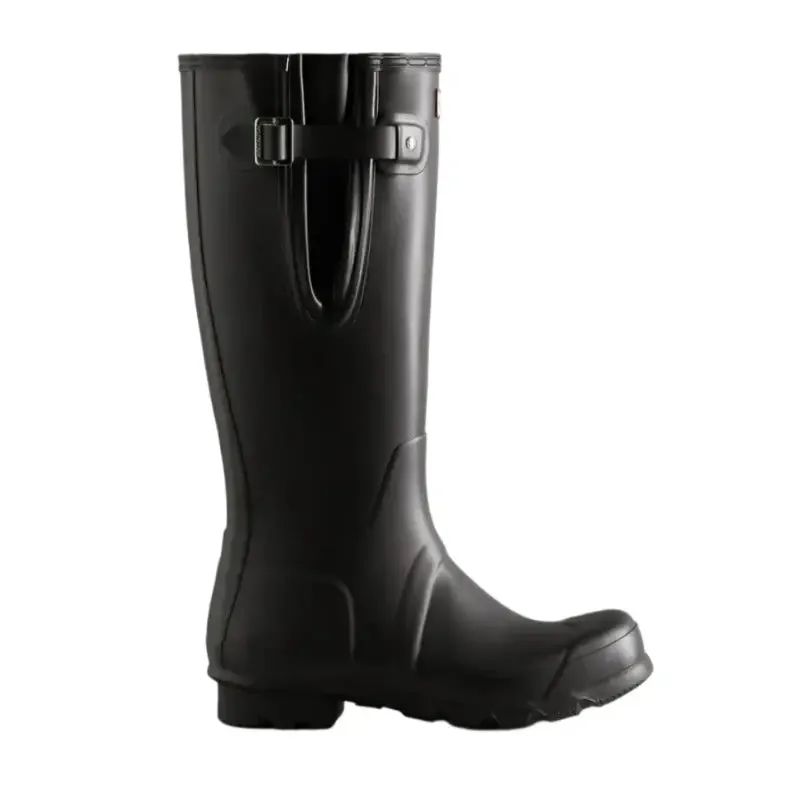 Hunter Men's Tall Side Adjustable Wellington - Black