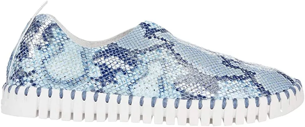 Ilse Jacobsen Tulip 139 Snake Print Perforated Slip-On Sneaker