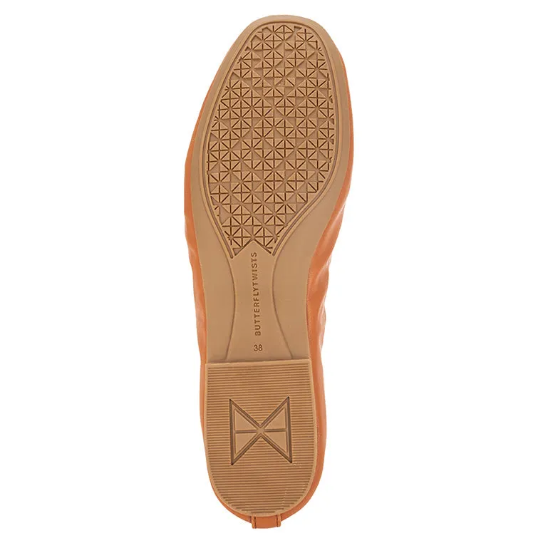 JESSIE Ballet Flat Shoes - Cognac