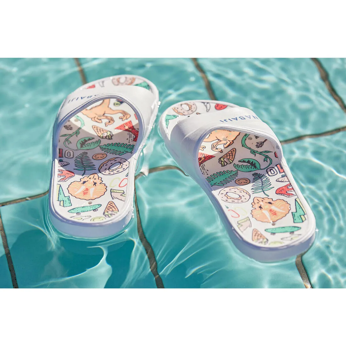 KIDS POOL SANDALS SLAP 500 Derby PRINT