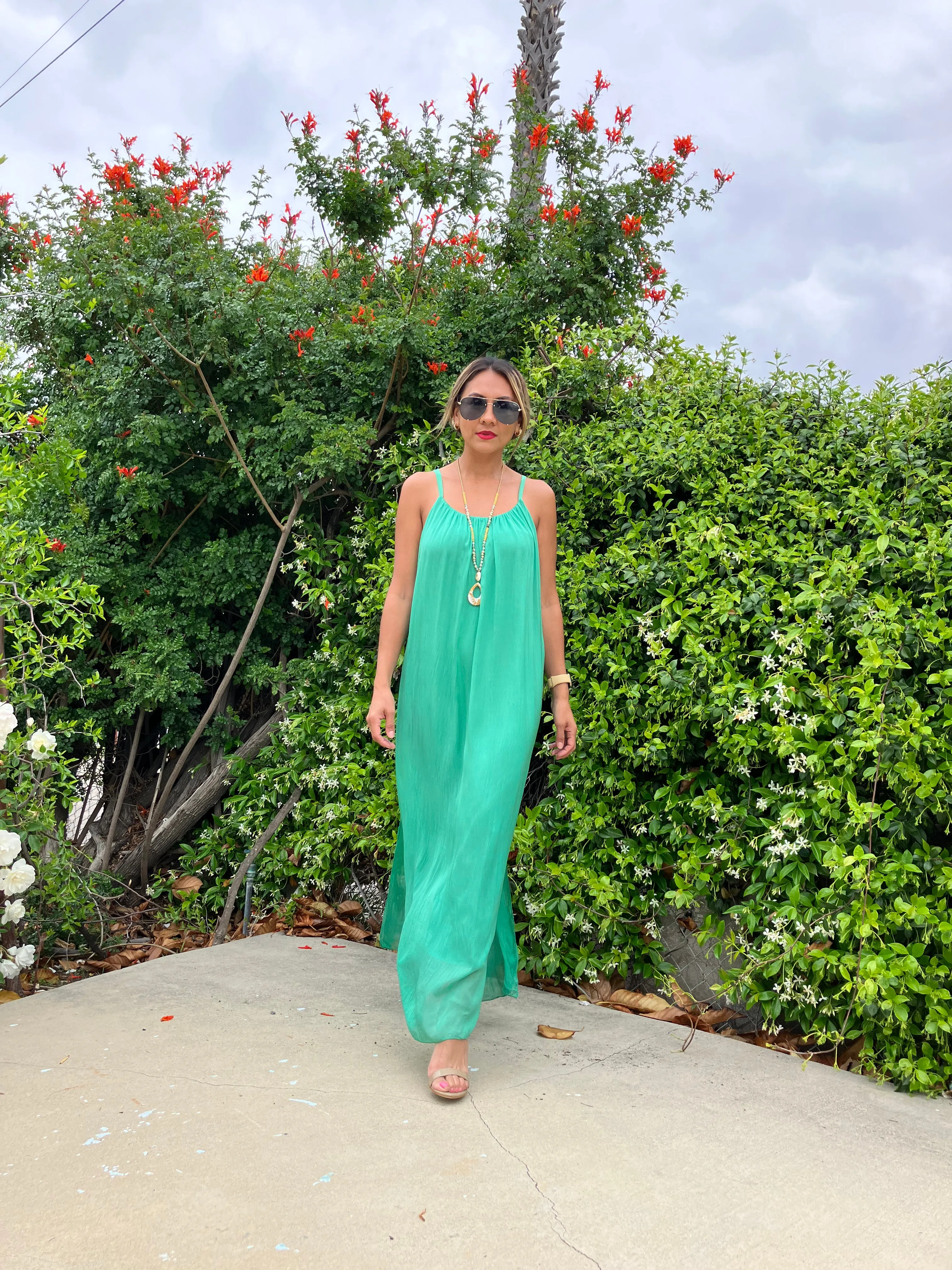 Made in Italy Silk Maxi Dress