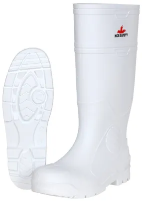 MCR Safety 16" White PVC Boot, Mens, Plain Toe 14