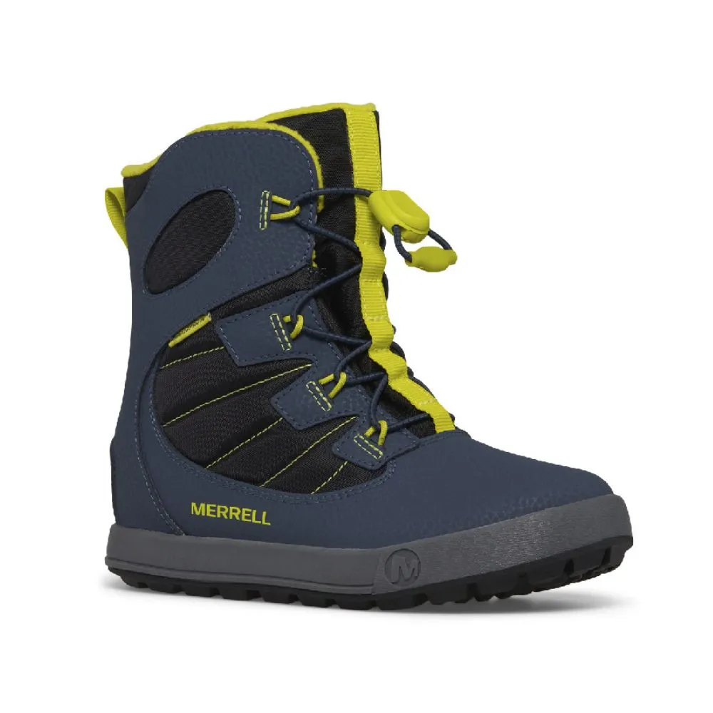 Merrell Snow Bank Kids Snow Boots - Navy / Lime