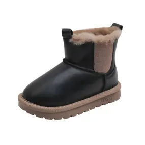 Plush Leather Snow Boots