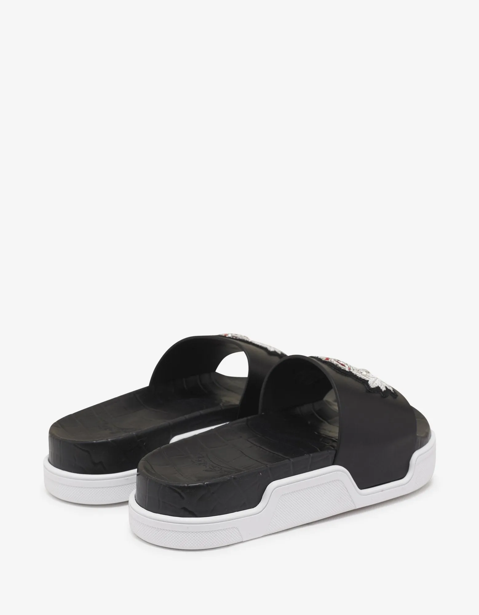 Pool Beau Flat Black Slide Sandals -