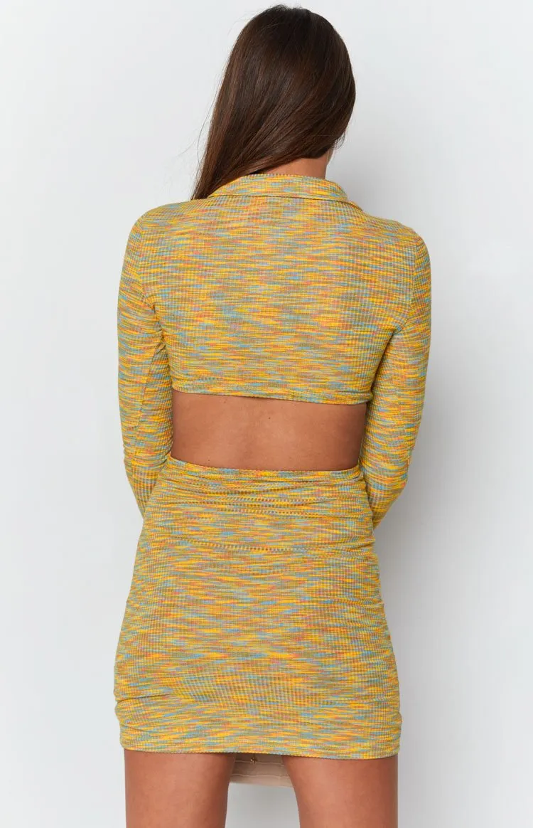 Rixie Cut Out Mini Dress Yellow