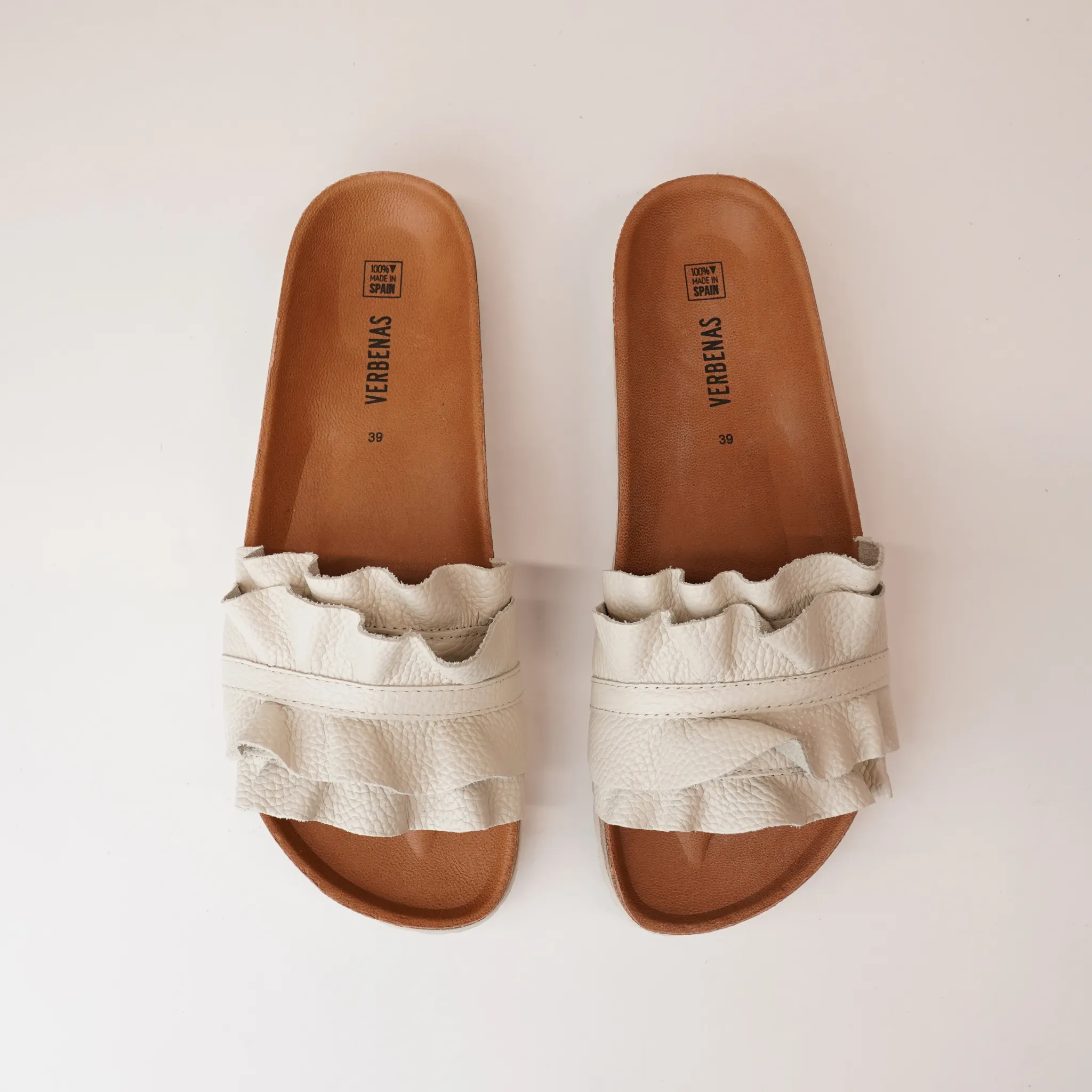 Rocio Crudo Leather Slides