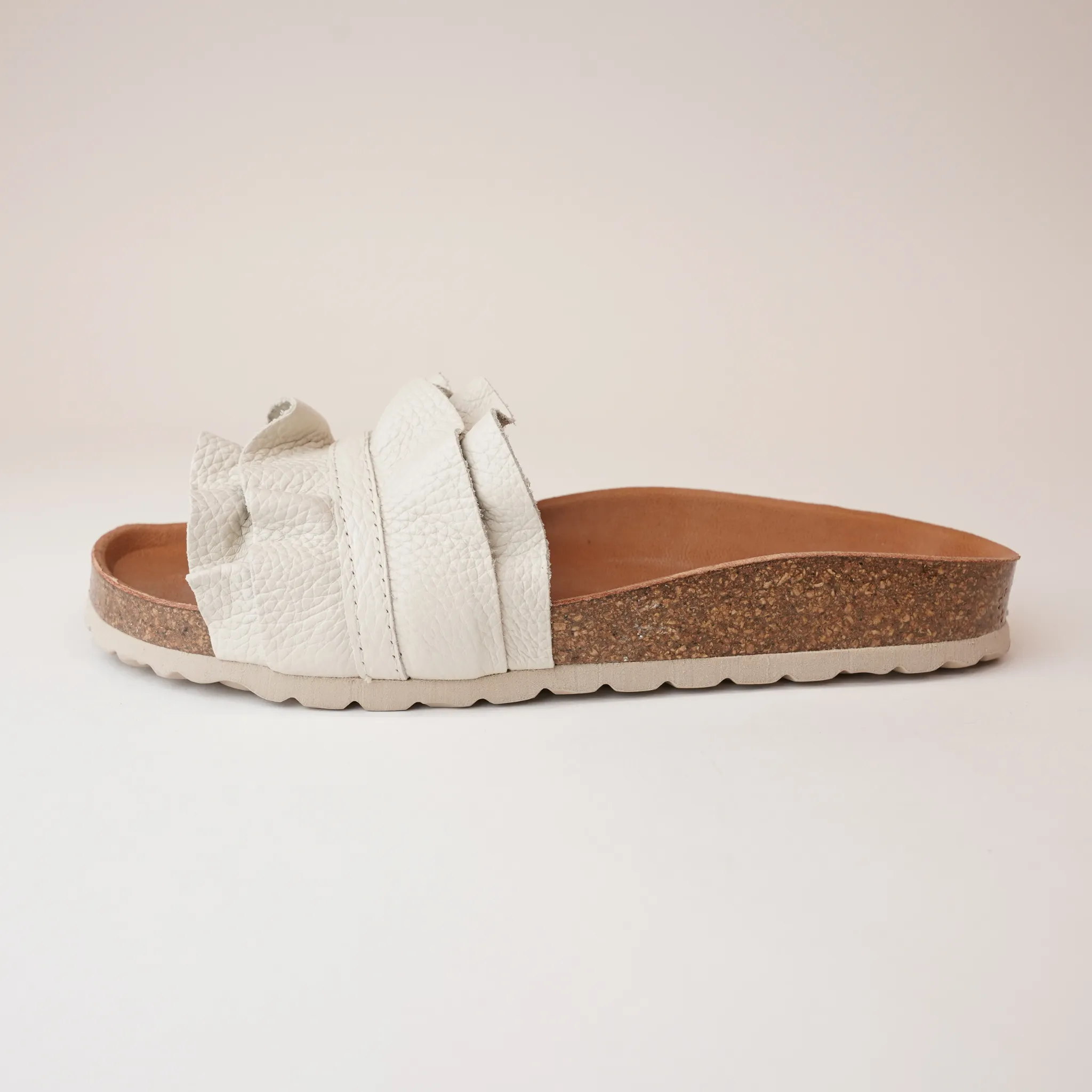 Rocio Crudo Leather Slides