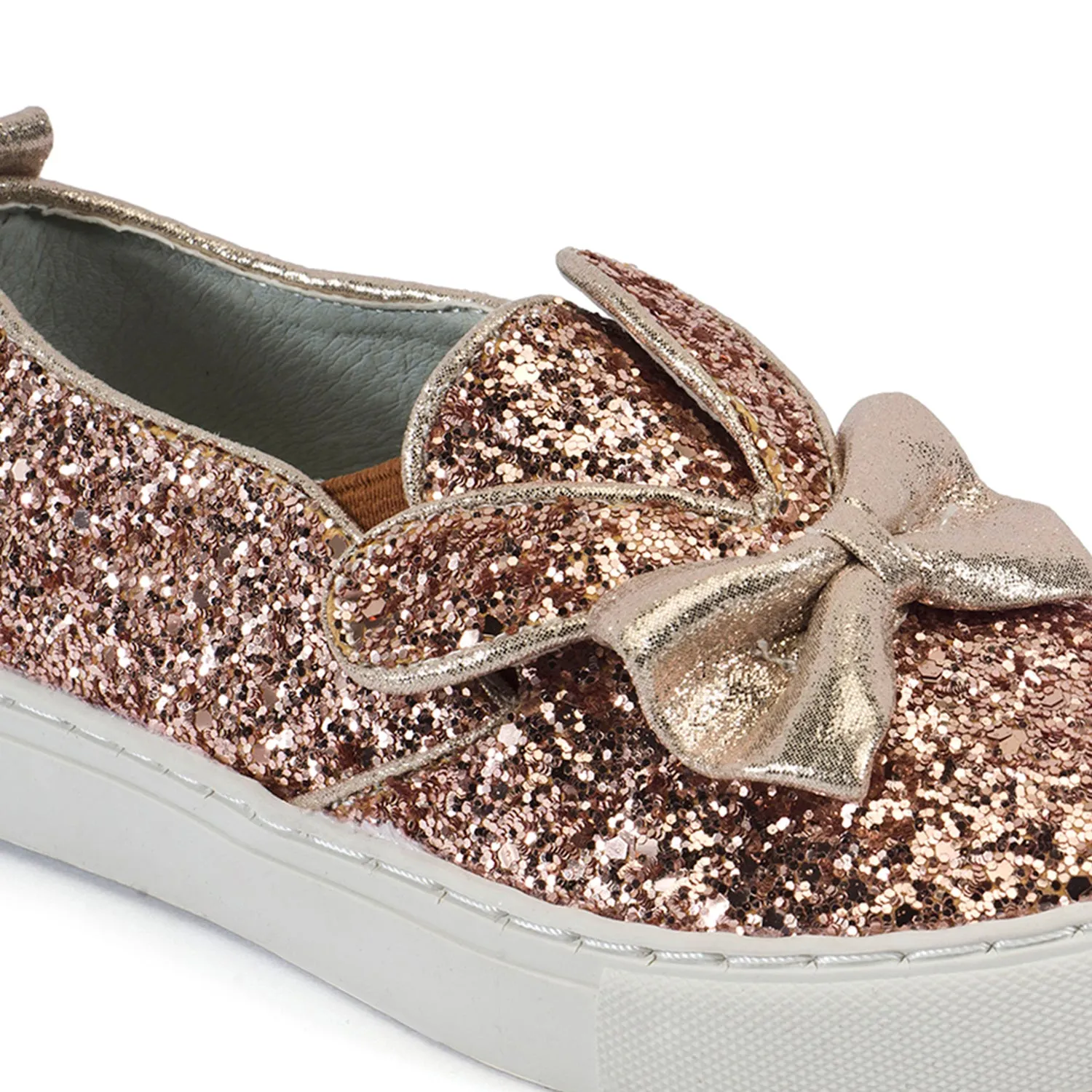 Rose Gold Glitter Flats