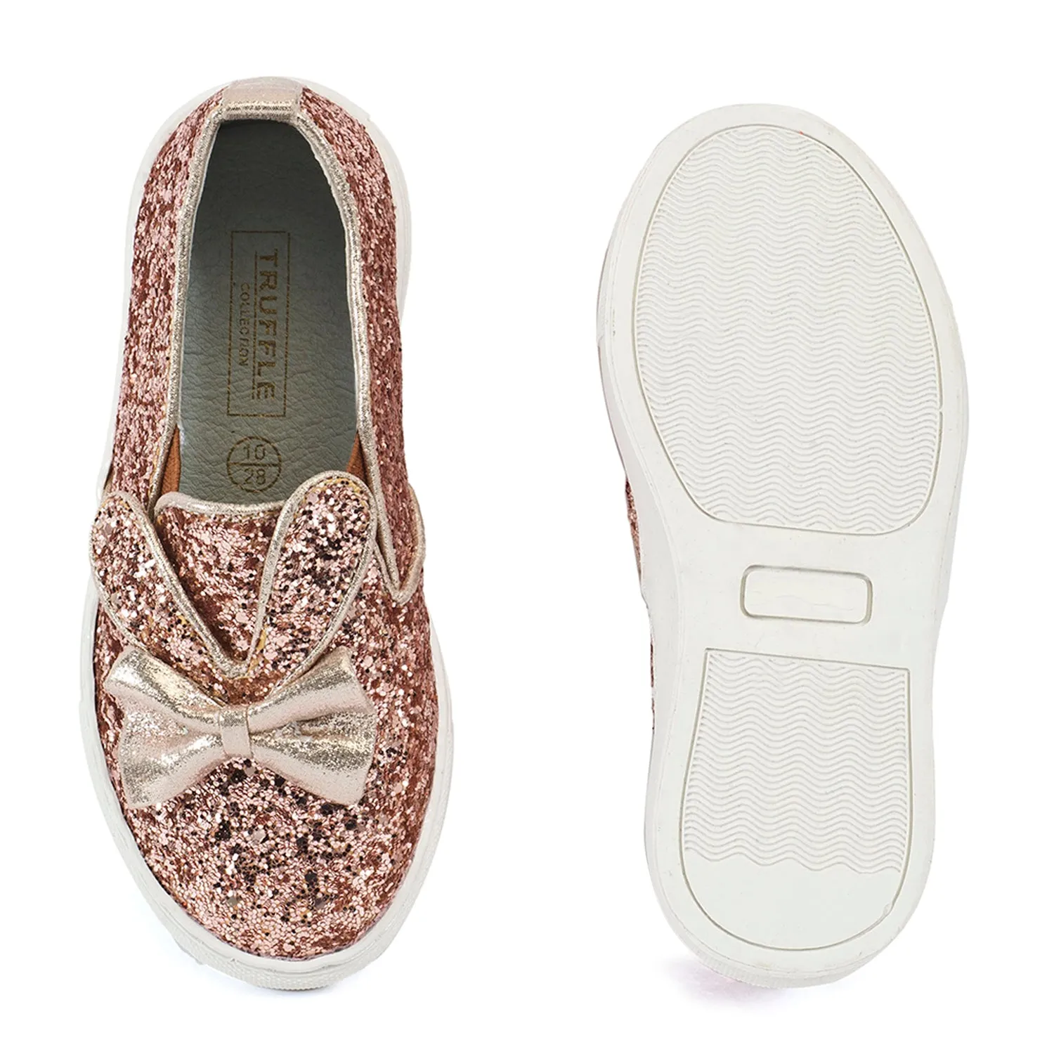 Rose Gold Glitter Flats