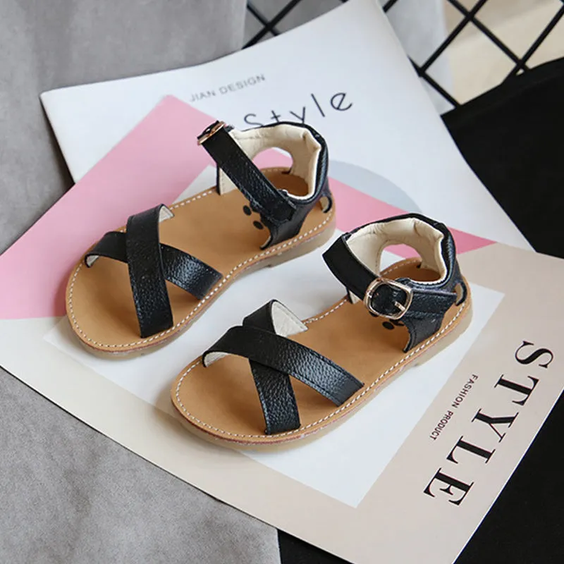 Sandals For Girls Summer Children Kids Girl Boy Outdoor Soft Cross Sandals