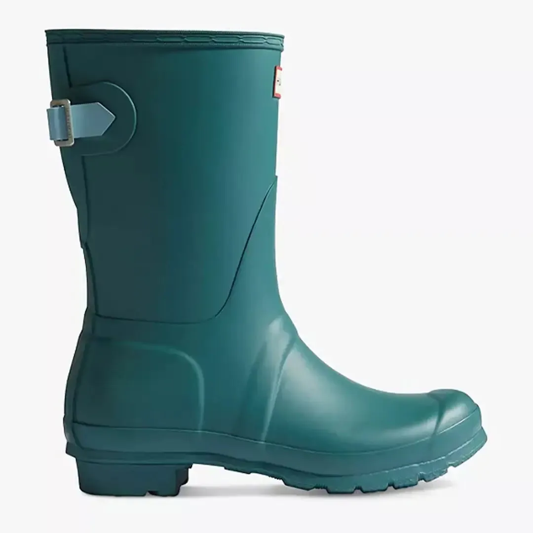 Short Back Adjustable Wellington Boots - Teal by Hunter