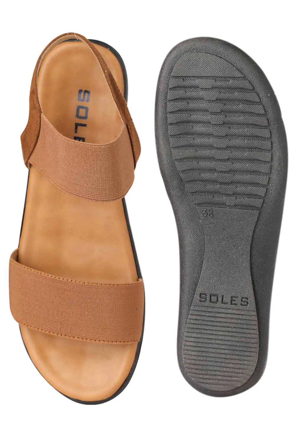 SOLES Chic Tan Flat Sandals - Neutral Style for Any Outfit