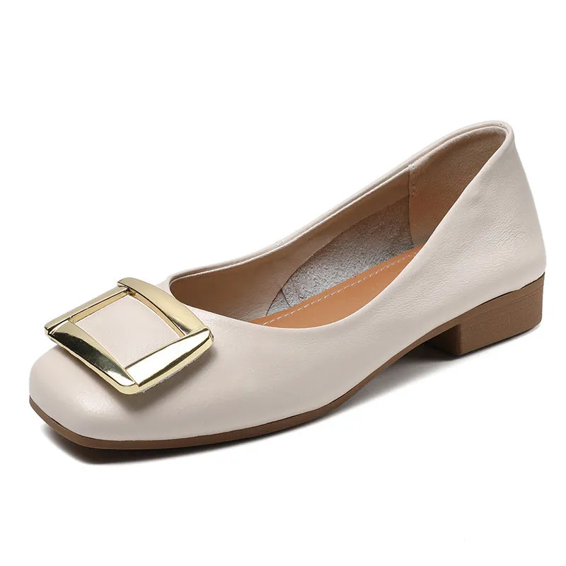 Women Minimalist Soft Leather Comfort Flats