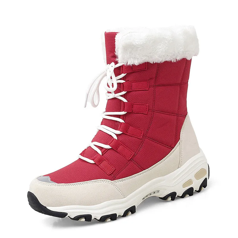 Women's Boots Winter Warmth Lace-up Utdoor Snow Boots