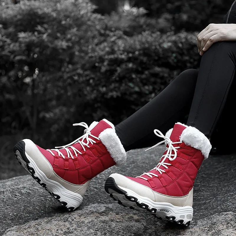 Women's Boots Winter Warmth Lace-up Utdoor Snow Boots