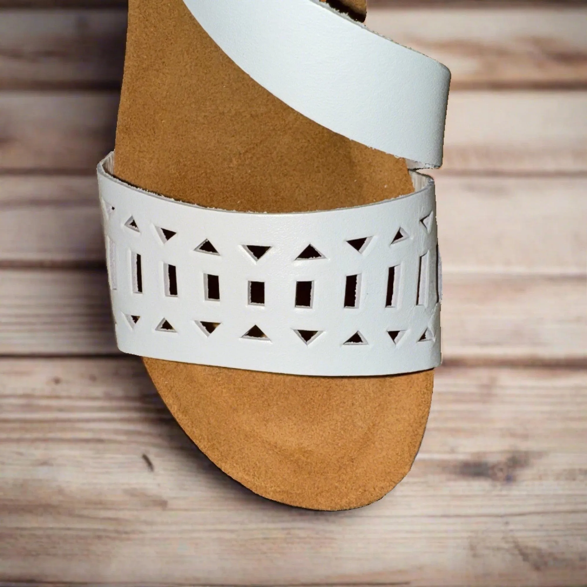 Yokono Monaco 142 Ladies White Leather Sandals