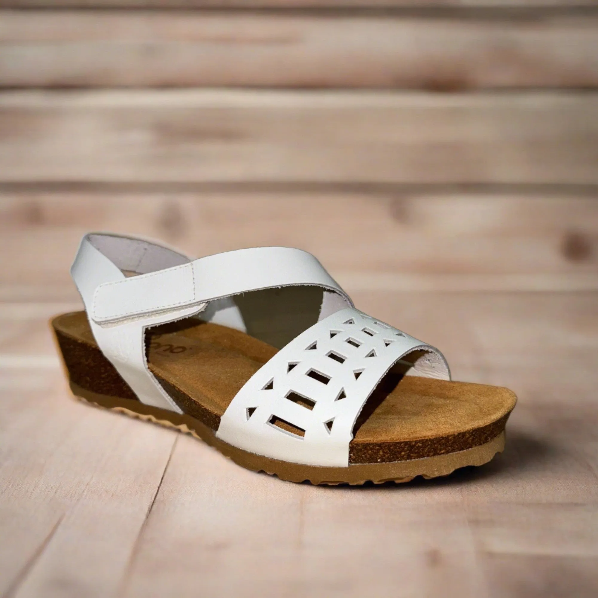 Yokono Monaco 142 Ladies White Leather Sandals